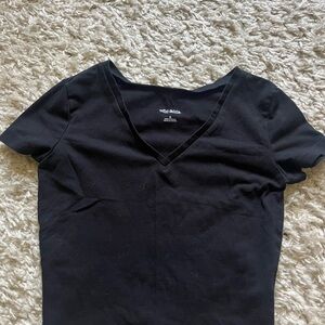 Wild Fable Black V-Neck Crop Top